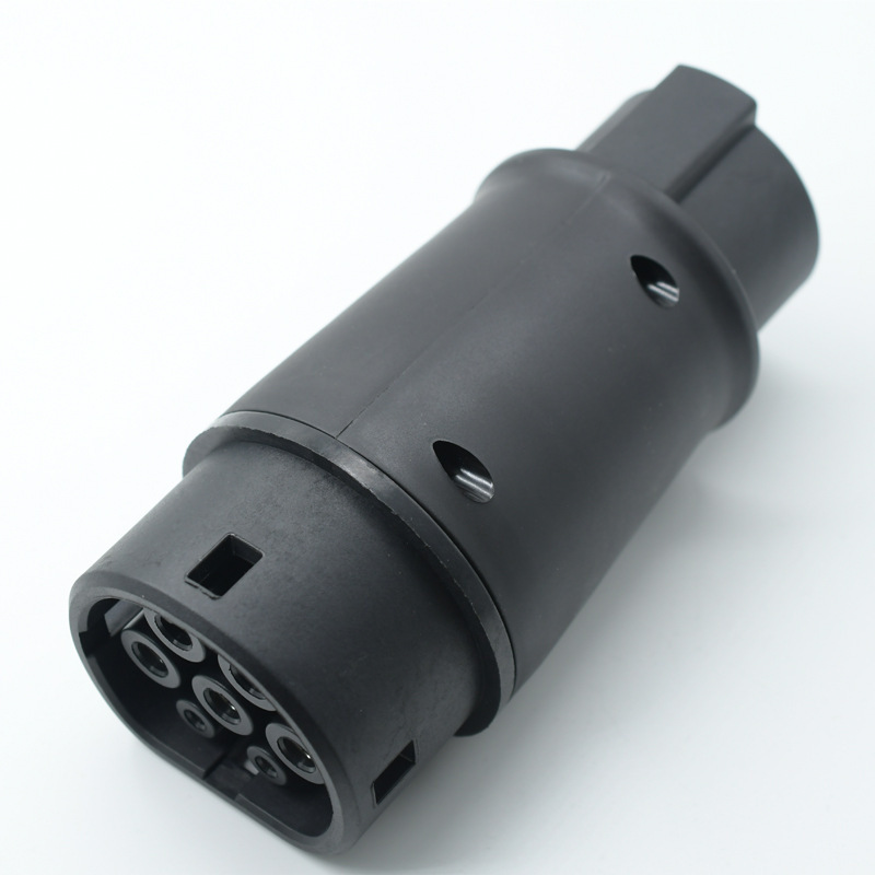 J1772/type1转type2充电枪转接头美标转欧标新能源汽车充电转换器