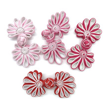 纽扣色丁布中国风布菊花纽扣舞蹈服旗袍喜帖红包布袋礼盒妙艺盘扣