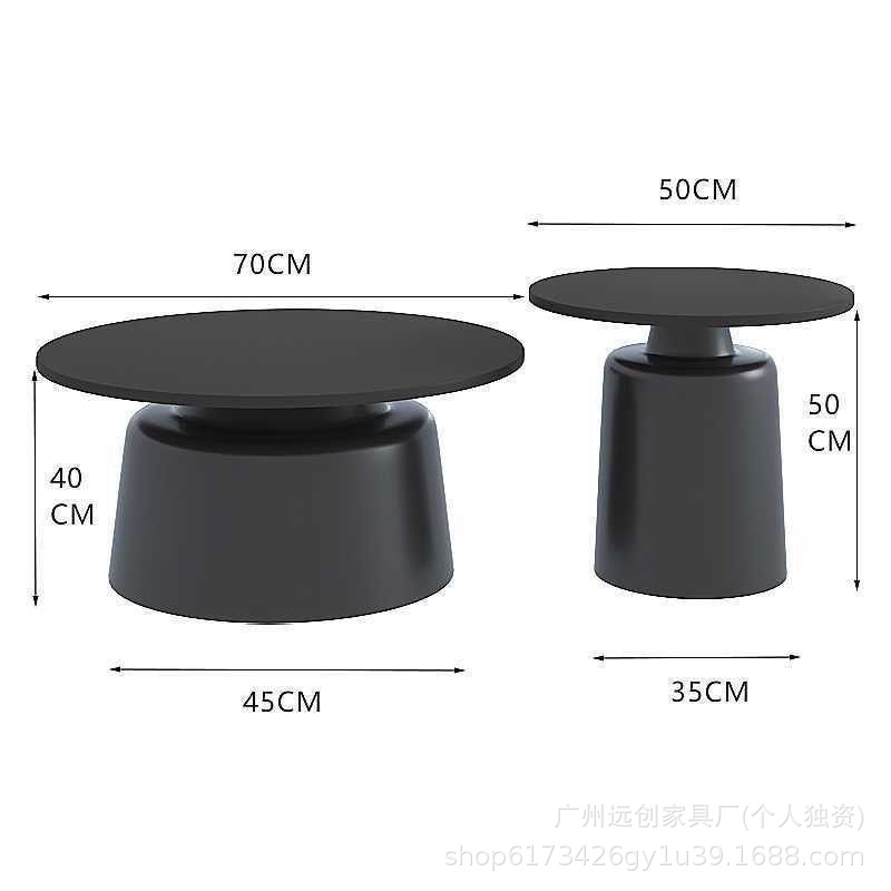 블랙 표면 + 블랙 베이스 [50CM + 70CM 라운드 엣지 조합]