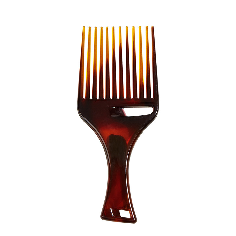 Amber Oil Head Comb Vintage Hairdressing Wide Teeth Comb Big Back Shape Big Knife Comb Big Teeth Comb Plastic Comb