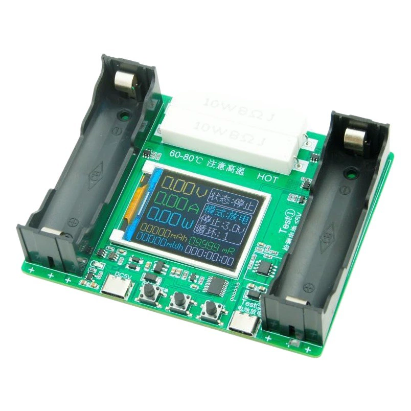 Внутренний тестер сопротивления емкости литиевой батареи 18650 автоматическая зарядка и разрядка интегрированный двухсторонний разряд сопротивления мАч мВтч