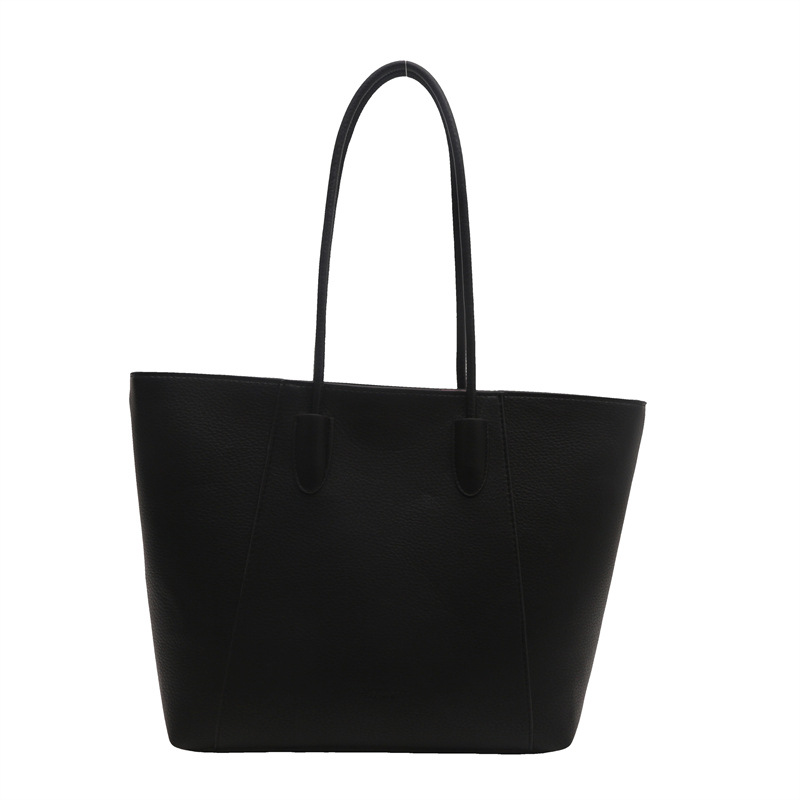 Bolsa de cubo retro de gran capacidad de superficie suave 2024 nueva moda de color sólido de viento relajado de viaje simple de hombro bolsa