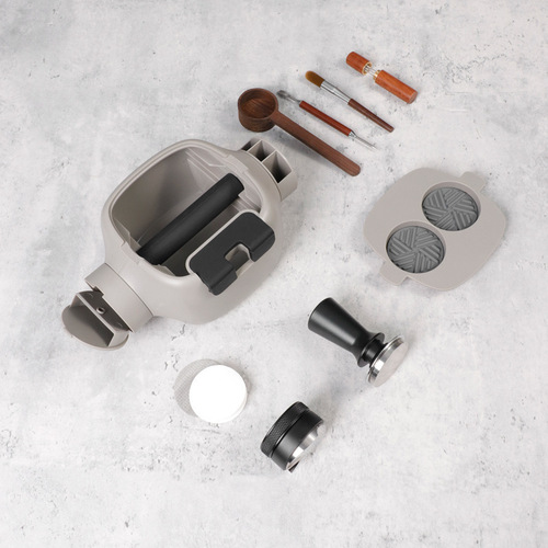 Creative Dustbin Bucket Household Mini Plastic Dust Pounding Box Powder Pressing Seat Coffee Maker Dust Pounding Bucket Dust Bin Storage Integration