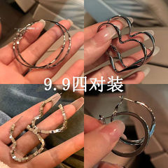 甜辣圈圈耳環氣質高級感ins簡約時尚百搭耳釘冷淡風2024新款耳飾