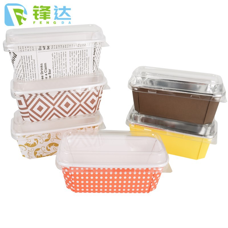  Molde de papel engrasado mediano 160×55×55 mm, bandeja rectangular para pan y pasteles