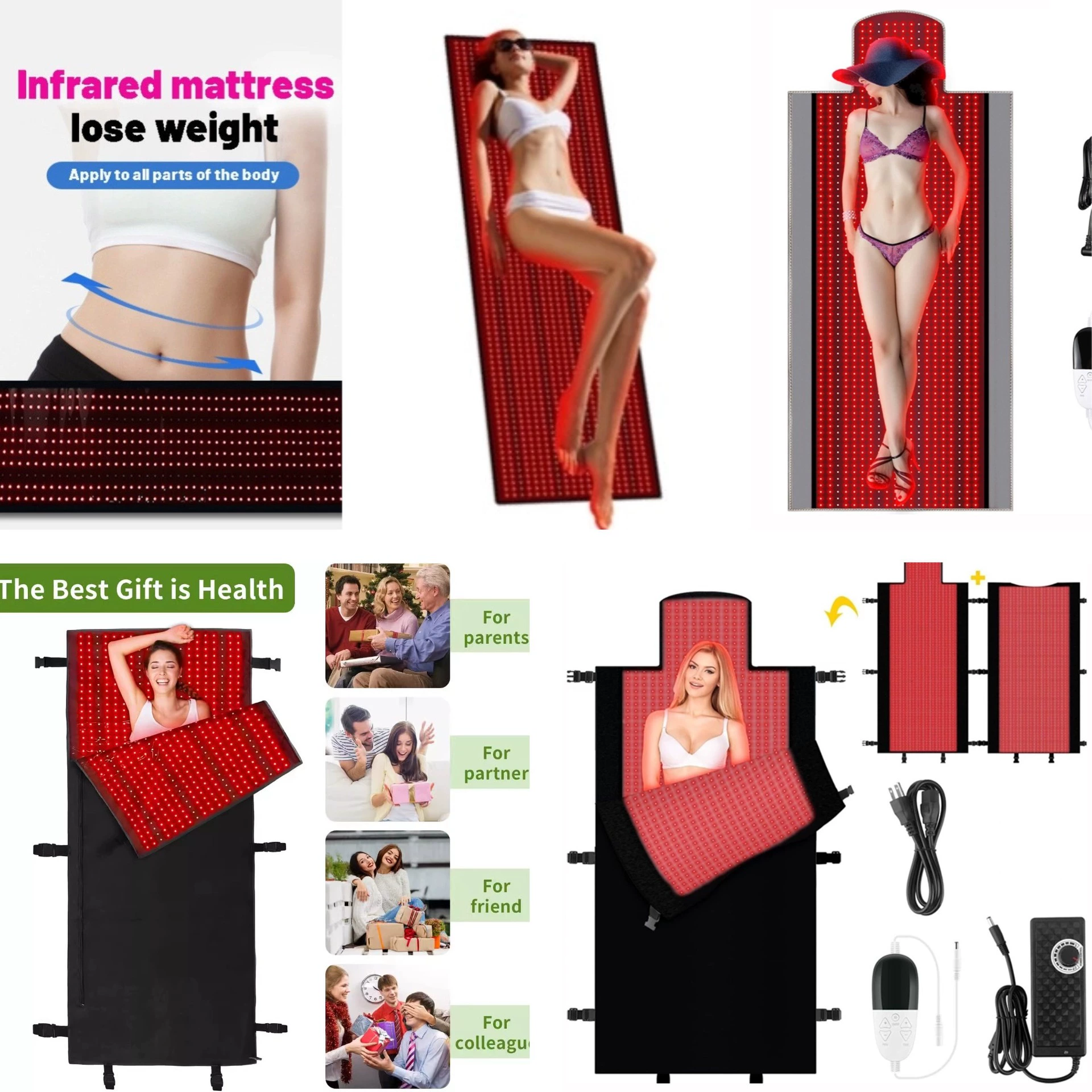 【Limited promotion】Red light infrared physiotherapy pad Relieve fatigue, soreness, hot compress, phototherapy beauty salon same style