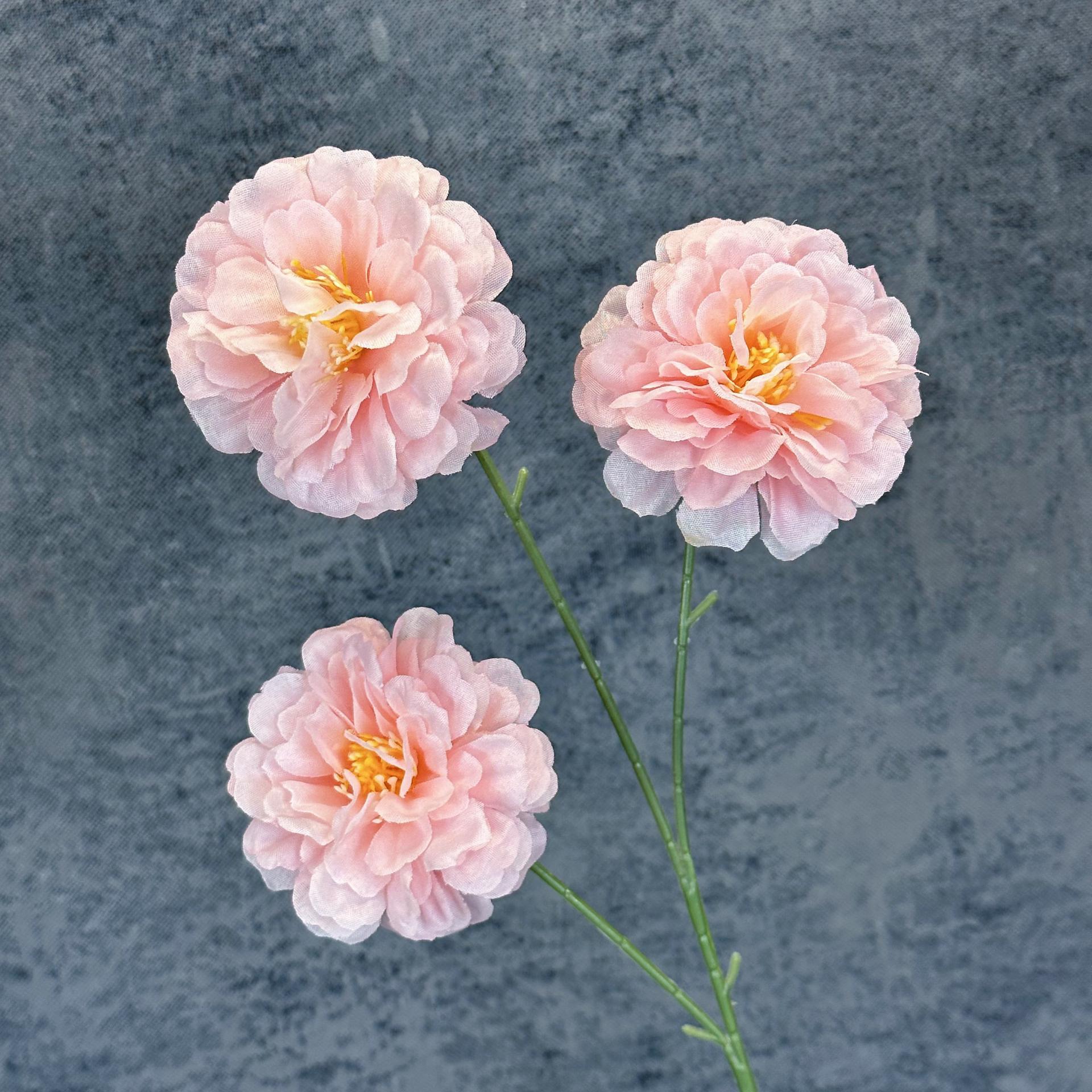 Nuevo hibisco 3 flores de boda decoración del hogar decoración de flores de seda hechas a mano adornos de flores falsas transfronterizas al por mayor