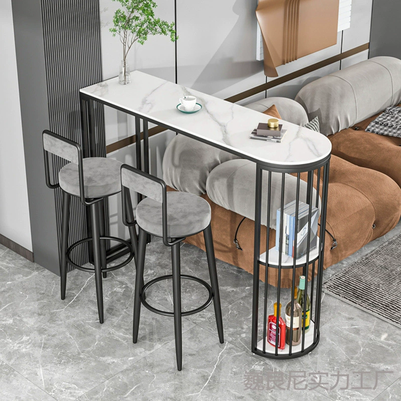 Скандинавский новый полукруглый барный стол и стулья для дома, кухни, гостиной, винный шкаф, перегородка, настенный светильник, роскошный длинный узкий стол