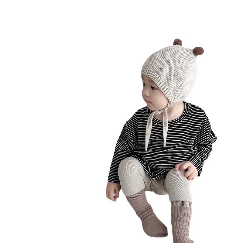 Conjunto de camisa de manga larga para niños, estilo coreano, ropa infantil, ropa de primavera para bebés, conjunto de dos piezas para niños image 6