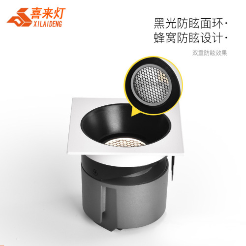LED Embedded COB Anti-glare Neutral Light Spotlight for Living Room, Shopping Mall, without Downlight, Cut-out Recessed Light, High Color Rendering Wall Washing Light