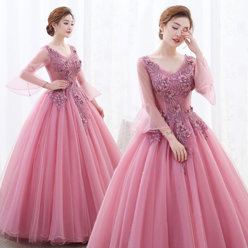 Evening Dress 2026 New Model Host Performance Outfit Student Vocal Solo Performance Exam Costume Puffy Skirt Long Gown