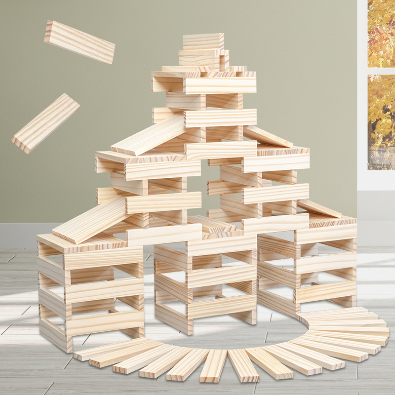 Wooden Capule Logs Build Variable Three-Dimensional Building Blocks Hands and Brains Build Kindergarten Early Education Educational Toys