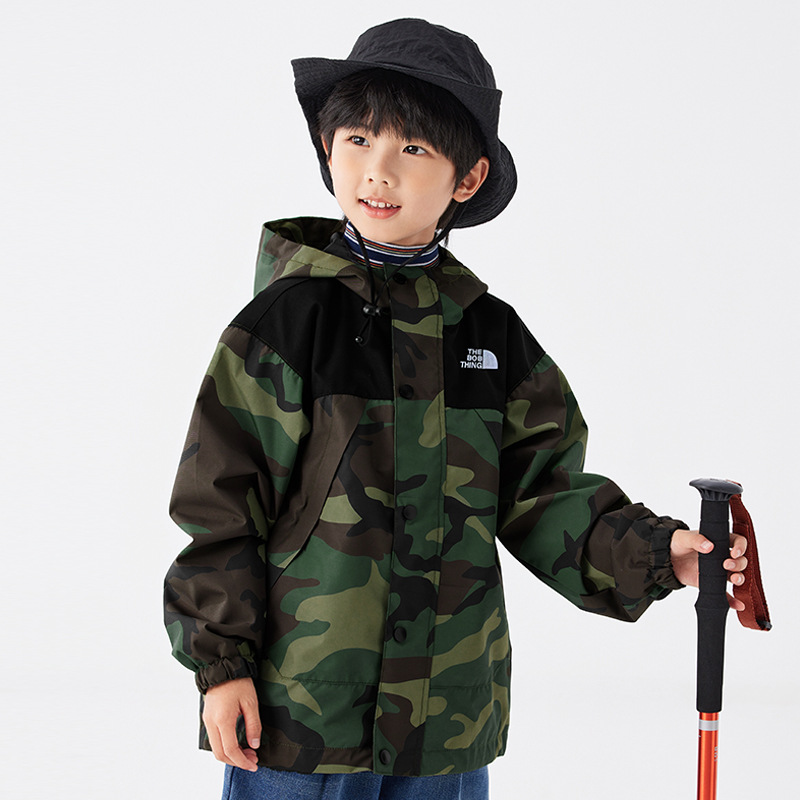 (2개) EK 아동복 3 방 위장 소년 재킷 서양식 큰 어린이 느슨한 폭행 패션 브랜드 듀폰 테플론