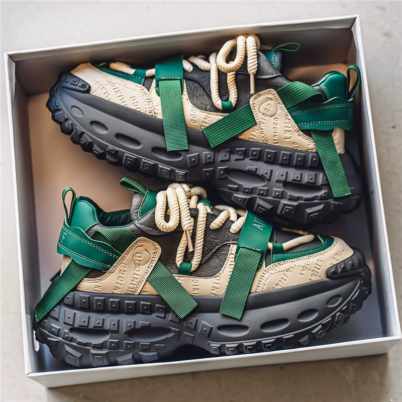 5СМ увеличенная пена подошва dad shoes для мужчин 2025 лето стройный универсальные спортивные и повседневные обувь широкая подошва мужская обувь