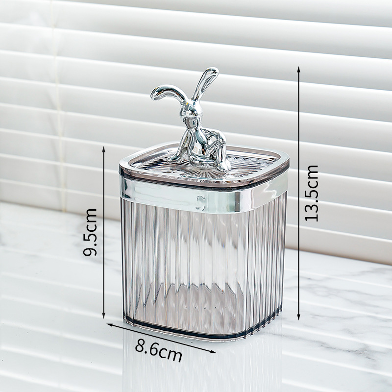 Caja de palillo de dientes de lujo ligero de alta apariencia Hogar personalizado creativo titular de palillo de dientes de alta gama caja de almacenamiento de hisopo de algodón caja de hilo dental tarro de palillo de dientes