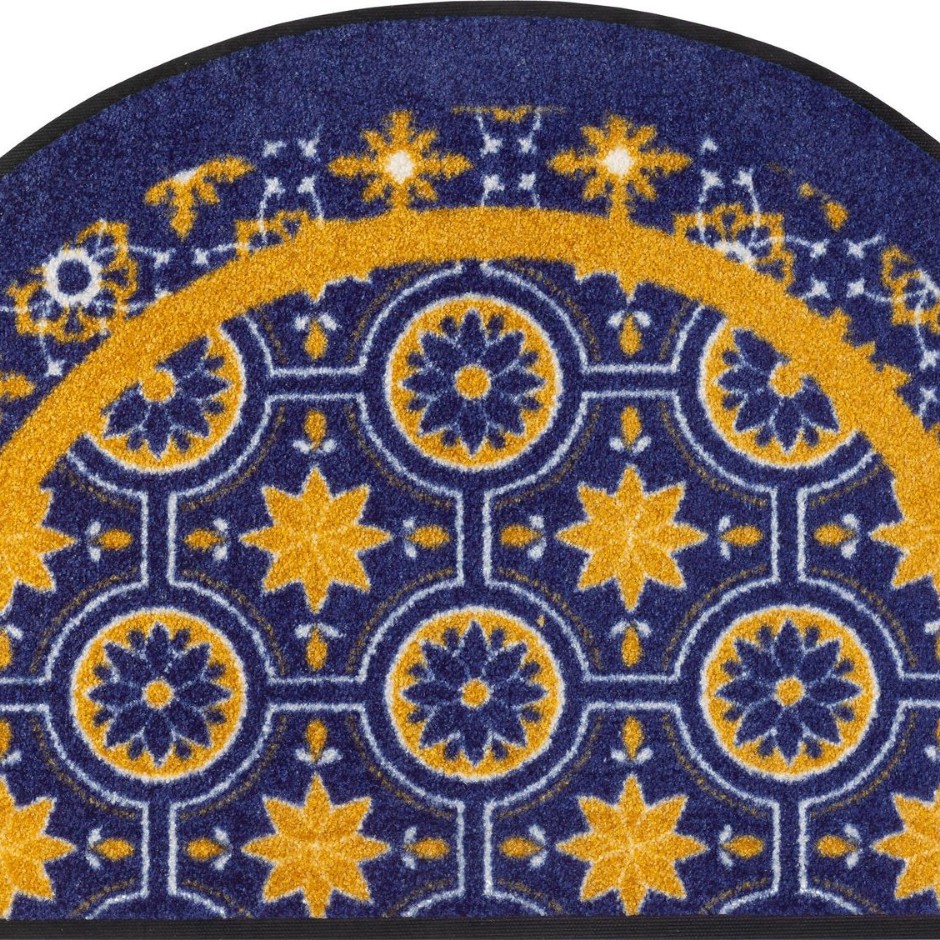 Capacho semicircular antiderrapante estilo nórdico para entrada_voghion.com