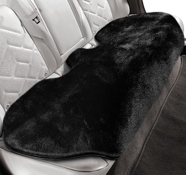 Qìchē – Headrest Set Winter Wool pad - ink-black-rear-row-long-cushion