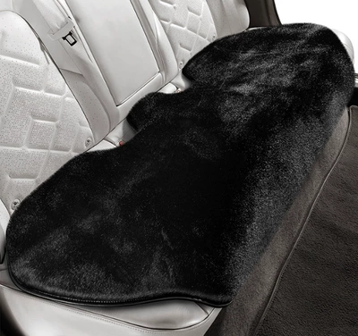 High-End Ferret Velvet Car Seat Wool pad - inkstone-black-back-row-long-cushion