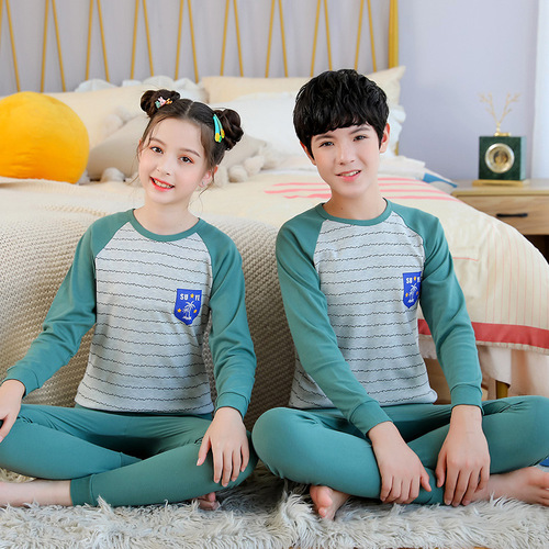 Youth pure cotton underwear set 22 new spring and autumn warm home children's clothing for older children's bottoming autumn clothes and autumn trousers wholesale