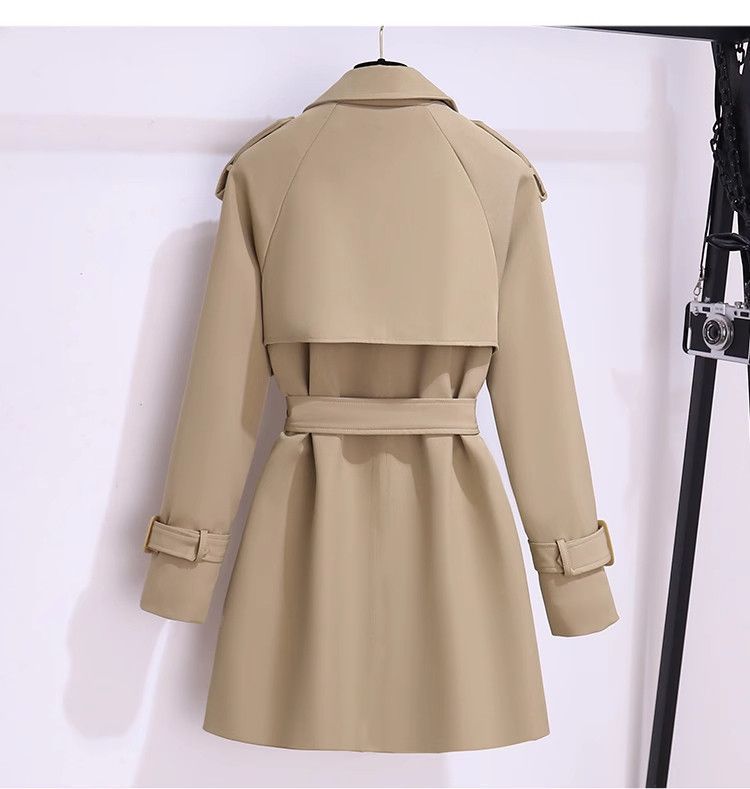 ng2510292 Women's Trench 2025 New Spring And Autumn Small Size Mid-Length Waist-Cinching Elegant Trendy Coat This Year_ecoleips.com