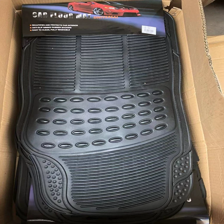 Автомобильный Универсальный коврик, резиновый силиконовый водонепроницаемый, нескользящий, износостойкий, прочный экспортный подарочный набор из четырех предметов