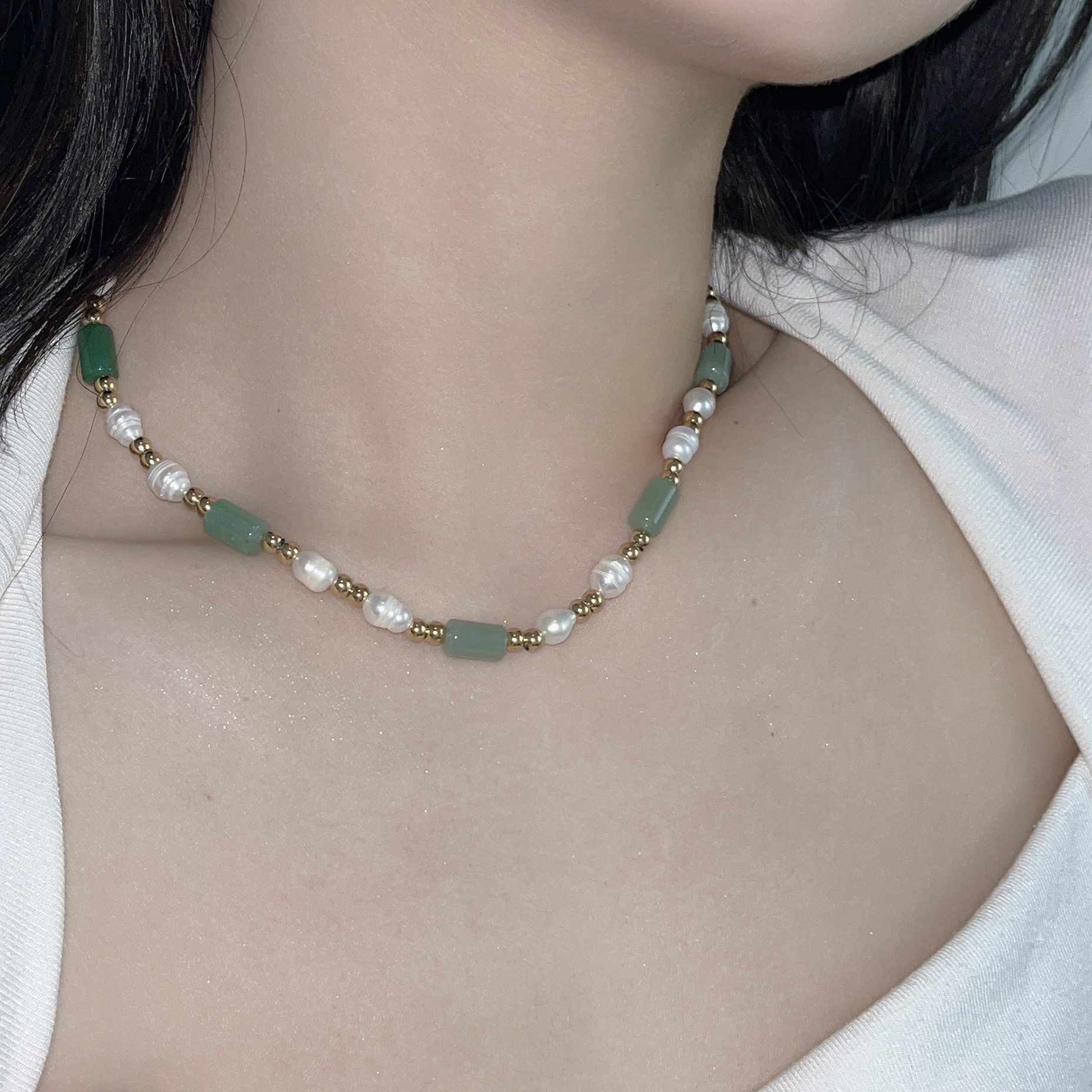 Ethnic Style Geometric Stainless Steel Plating Beads Necklace_colorza_4