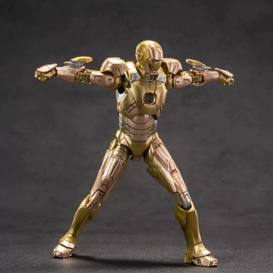 Commemorative golden minifigure, toy, Iron Man, Marvel