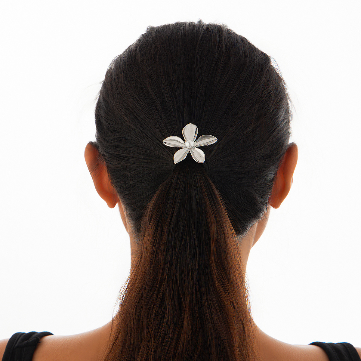 1 Piece Quantity Women's Basic Flower Imitation Pearl Alloy Hair Tie