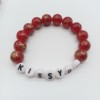 Green fashionable organic bracelet with letters, European style