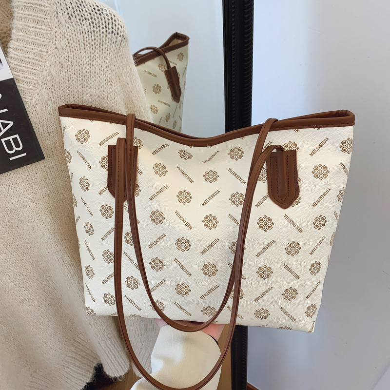2024 nuevo bolso de impresión de gran capacidad, bolso de mano casual versátil, bolso de hombro de viaje de alta calidad