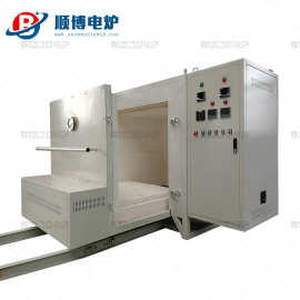 高温台车炉推拉式带观察窗/纤维炉膛4面/6面加热可非标生产