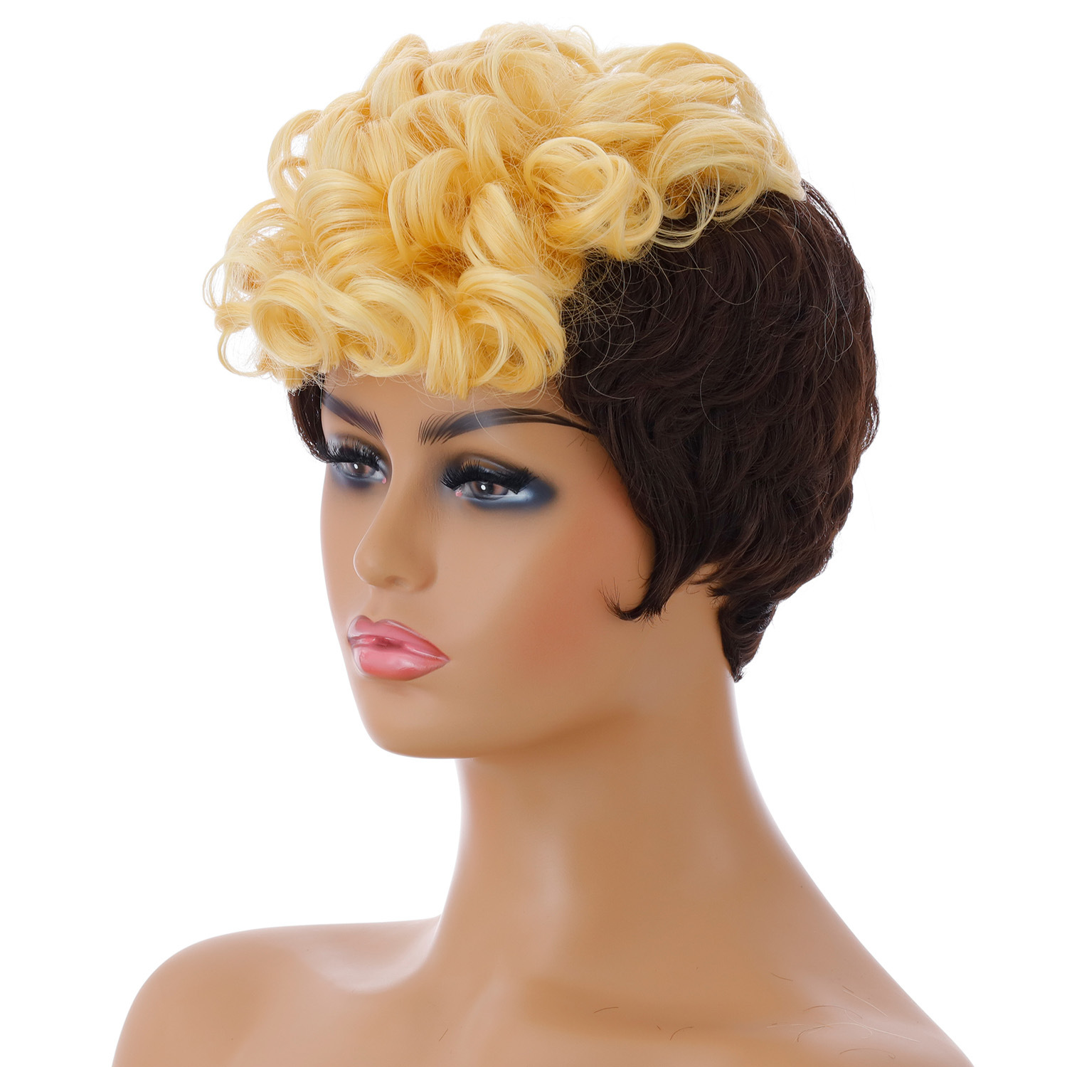 Carnival Occasion Women's Punk Carnival High Temperature Wire Short Curly Hair Wigs