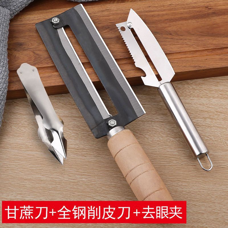 Ojos cortar un cuchillo de piña cuchillo de caña de azúcar de piña al por mayor pelador de acero inoxidable