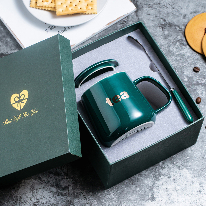 Brillante Ejército Verde + tapa de porcelana + cuchara exclusiva con bolsa de regalo