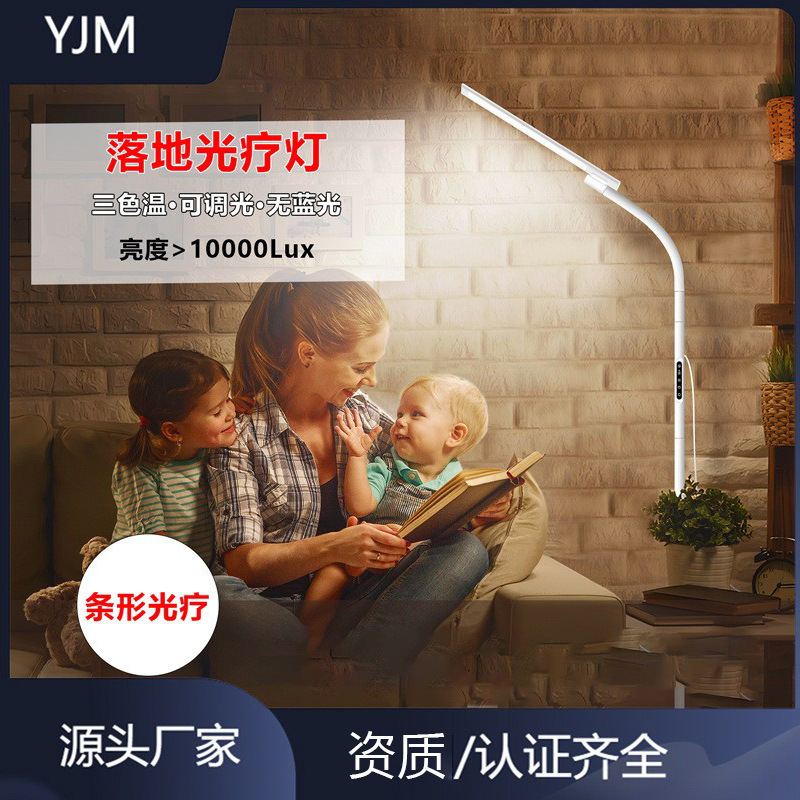 Modern Style Floor-Standing Eye-Protection Led Plug-In Lamp for Children and High School Students, Adjustable Light Touch Floor Lamp