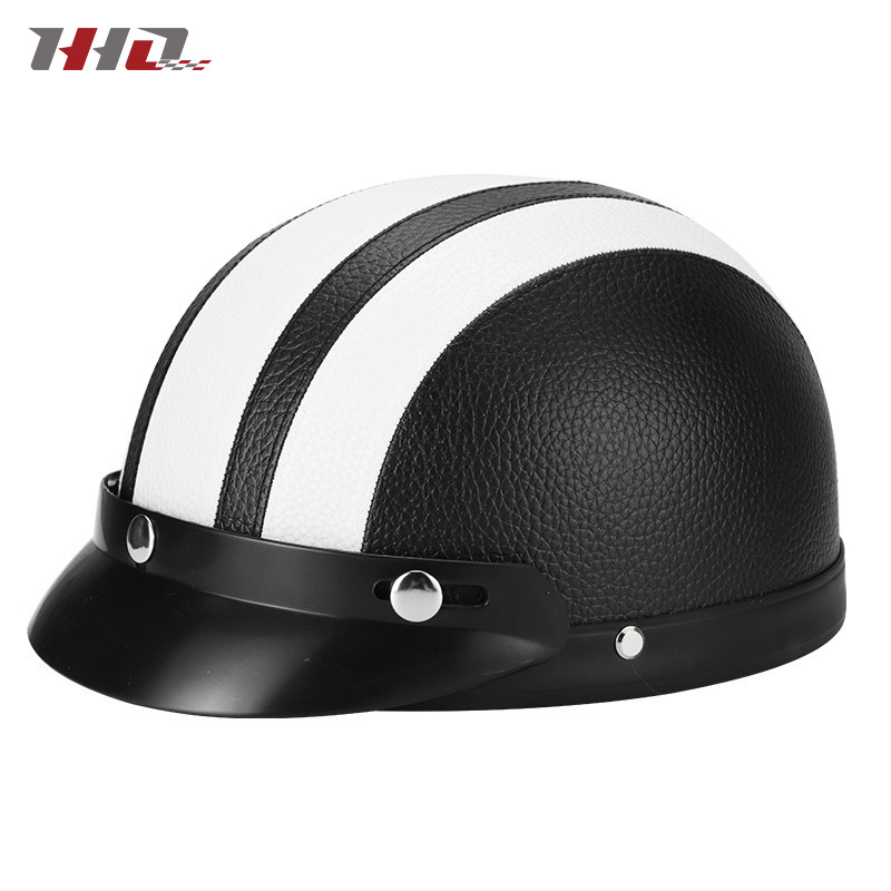 Nuevo casco eléctrico de batería casco de automóvil cuatro estaciones generales para hombres y mujeres otoño y invierno caliente fabricante de medio casco retro