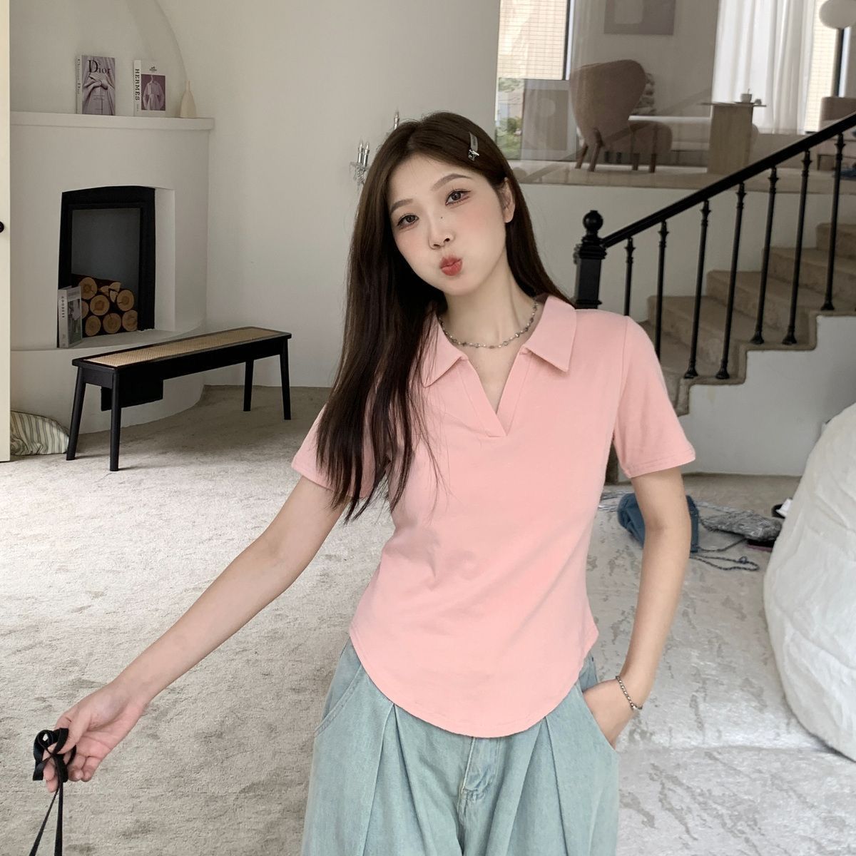 분홍색