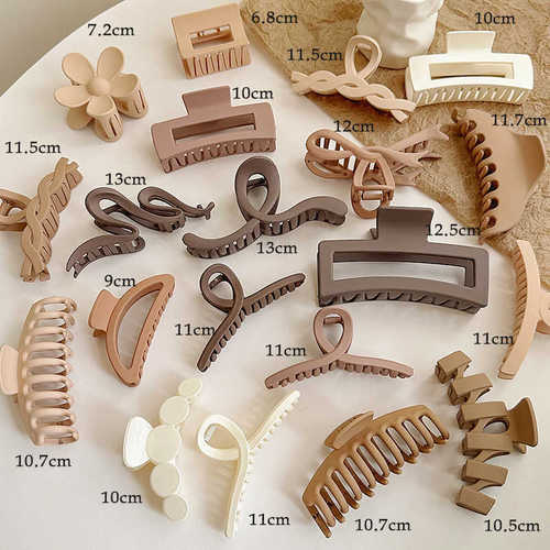 High-end large shark clip hair pin for women, autumn and winter acrylic hair clip, suitable for high hair volume at the back of the head, claw clip hair accessory