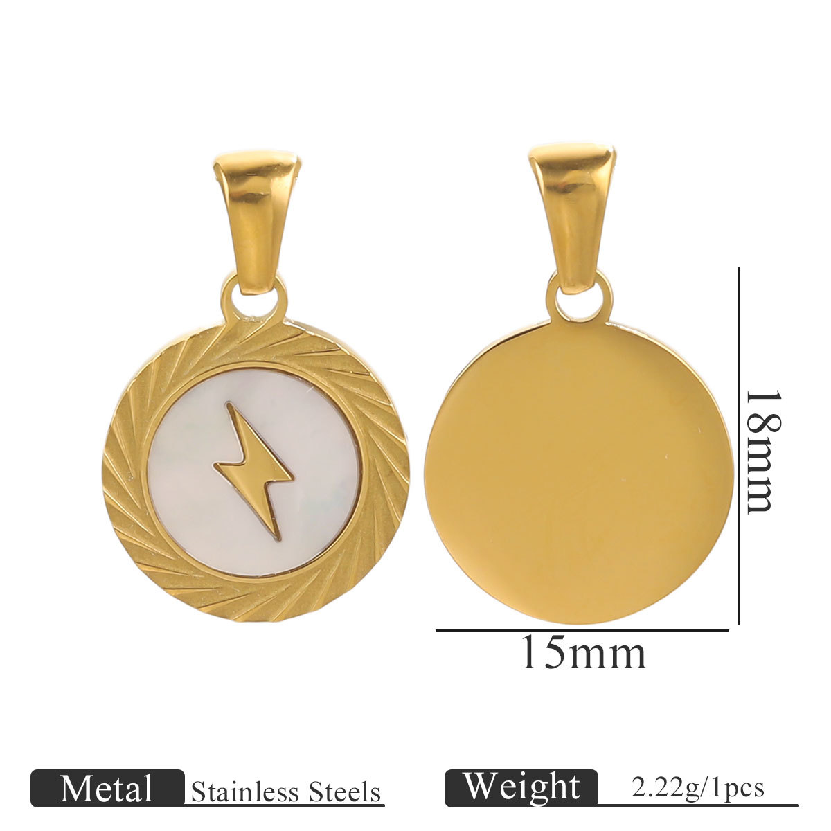 18K acero inoxidable conchas naturales multi-tipo colgante colgante DIY accesorios accesorios al por mayor