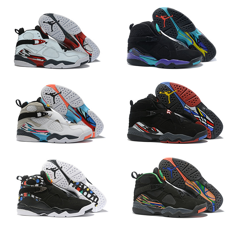 Cross-Border Aj8 Co-Branded Basketball and Tennis Shoes, Unisex Shoes, Non-Slip Versatile Sports Shoes, Aj8 Shock-Absorbing Air-Cushion Shoes