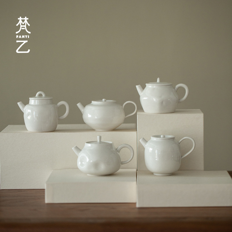 思陶斋草木灰陶瓷茶壶家用复古功夫泡茶壶单壶防烫手抓壶厂家批发