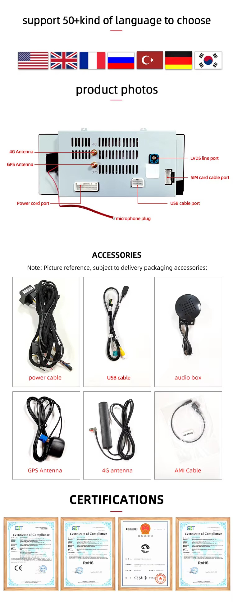 Suitable for Audi A4 A5 B8 B7 B6 8.8inch Large-Screen Car Navigator