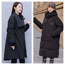 秋冬款 外贸库存韩版女装风衣 中长款大衣棉衣拉链外套加绒地摊货