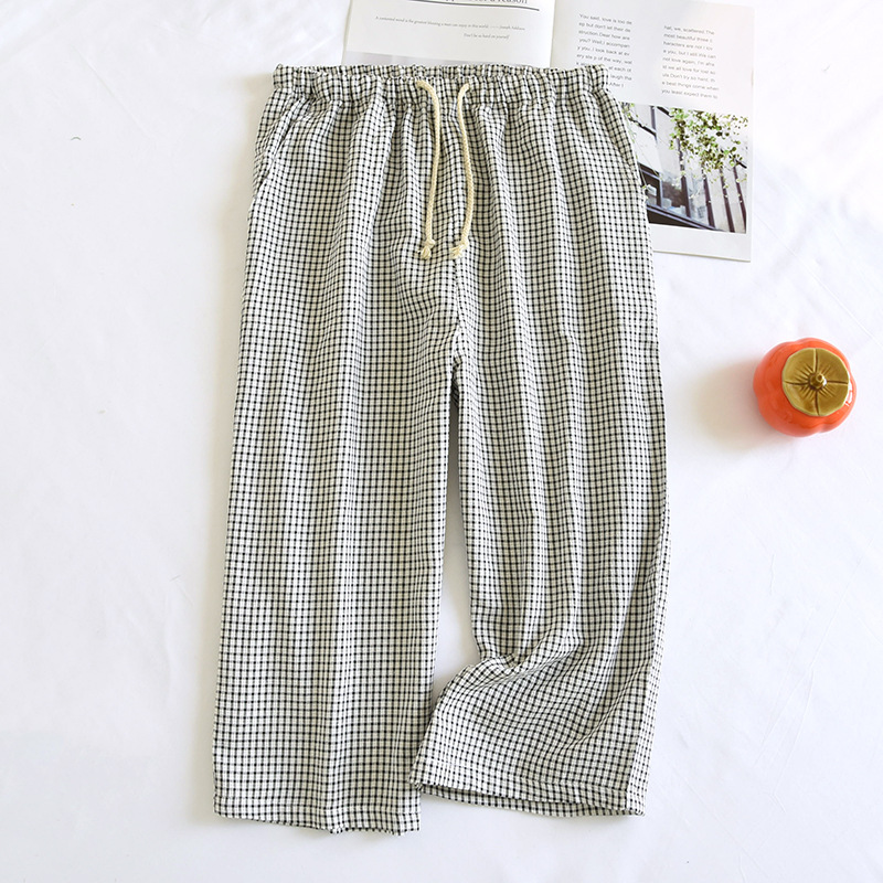 원사 염색 자카드 검은 회색 남성 작은 격자