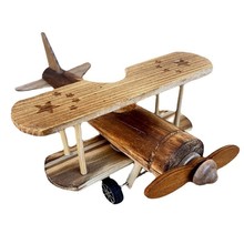 中国空军模型木制双翼战机儿童玩具老式螺旋桨飞机模型