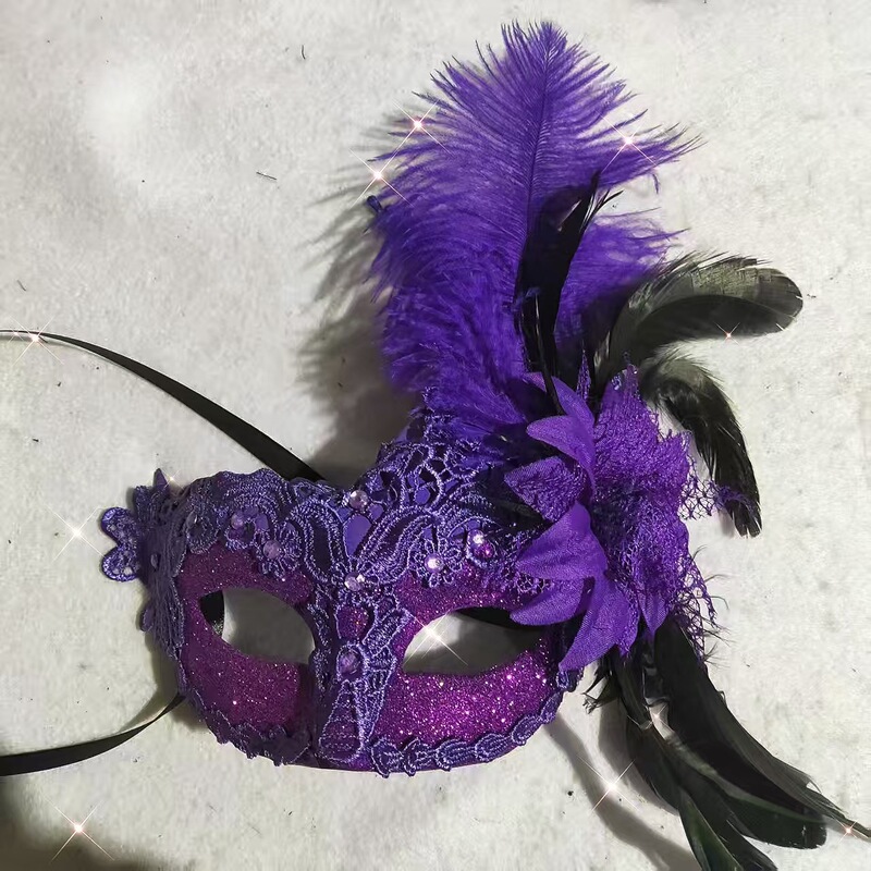 工場直販クロスボーダーハロウィンマスク仮装年次総会フェザーハイエンドパフォーマンスドレスアップパーティーアイマスク|undefined
