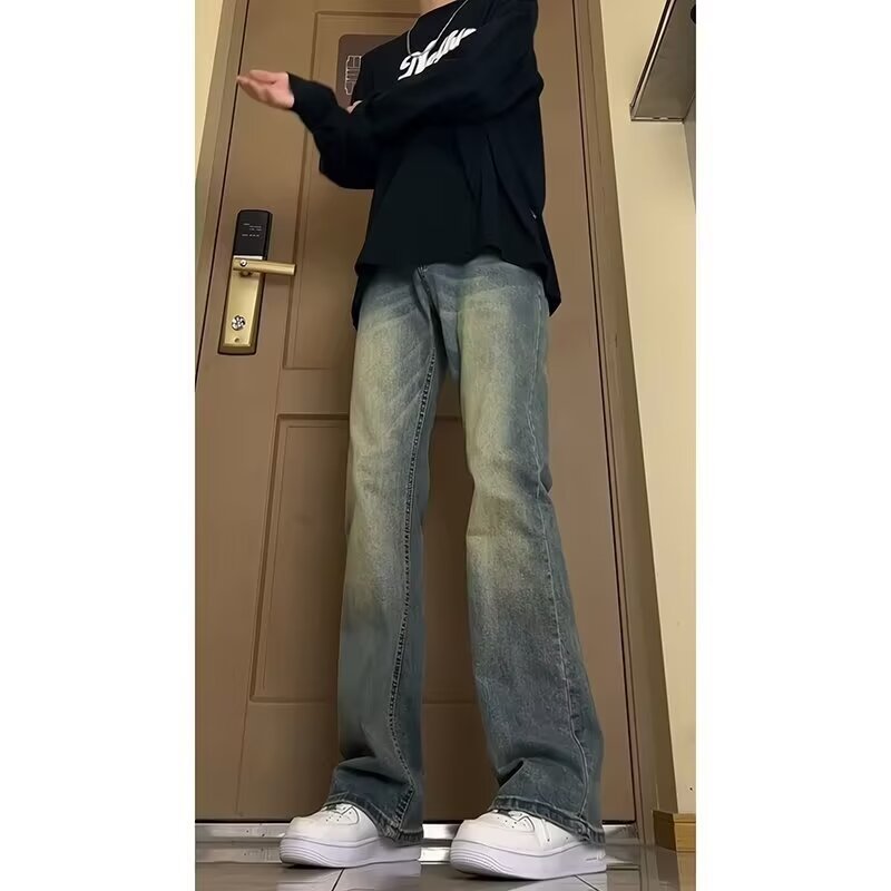 Trendy Vintage Distressed Denim Jeans for Men