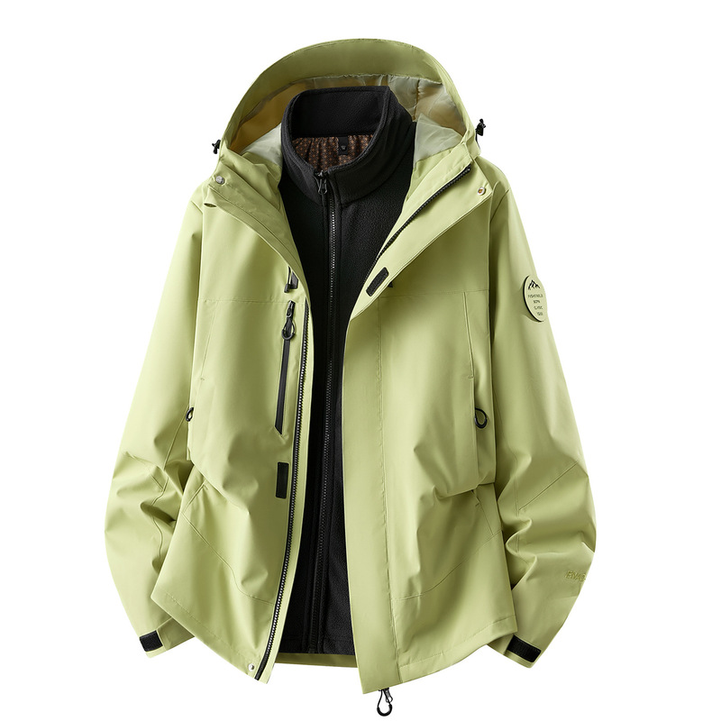 Camel Brand Same Style Men's Autumn and Winter 3-in-1 Detachable Jacket, Windproof and Waterproof Outdoor Mountaineering Jacket Camel Brand Same Style Men's Autumn and Winter 3-in-1 Detachable Jacket, Windproof and Waterproof Outdoor Mountaineering Jacket