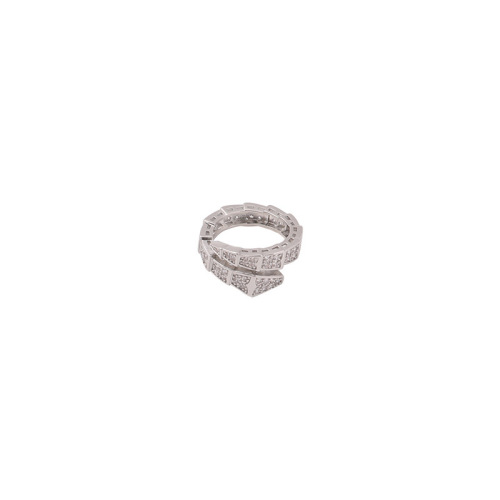 Dainty snake ring with micro-set diamonds, women's trendy and niche design, index finger ring, fashionable and personalized style, Instagram-style pop, open-mouthed ring