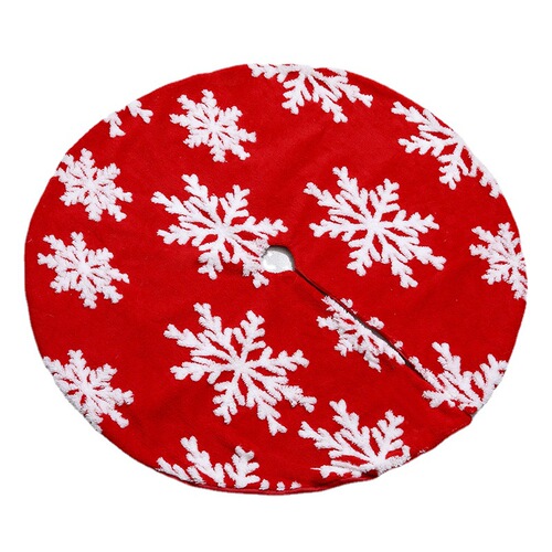 Christmas tree skirt snowflake plush socks tree base decoration Christmas tree decoration supplies height comfortable cotton velvet brocade